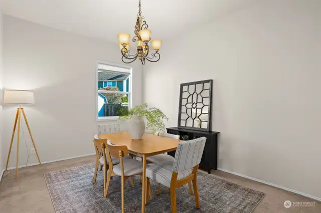 Spacious formal dining area