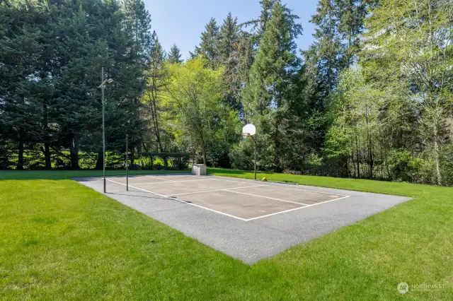 The pickle ball court