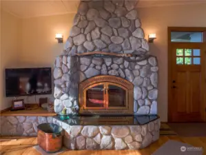 Every beach cabin needs a fireplace insert