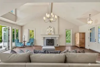 Huge vaulted ceiling brings in an amazing amount of light.