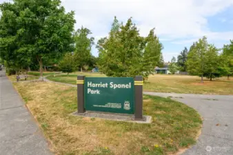 Right across the street from Harriet Spanel Park and two blocks away from Rock Hill Park!