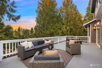 Enjoy mesmerizing views from the large deck.