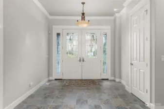 French door entrance    with 10ft ceilings