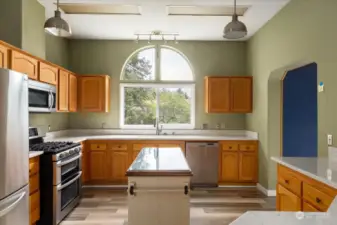 Very Large Kitchen with Island