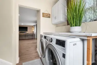The main home also has a separate laundry room.