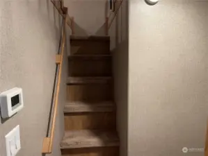 Stairs leading to double loft