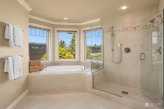 Primary soaking tub/shower