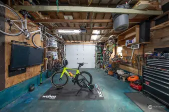 Detached garage with plenty of space for all your gear & toys!