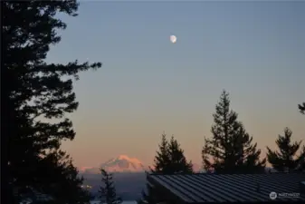 Sunset with moonrise from Lot 6