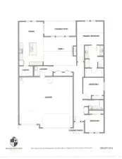Here is the floor plan which is reversed to have garage on the right.