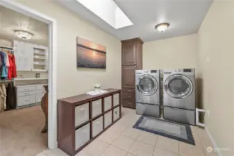 Primary Suite with Private Laundry & Bedroom sized walk-in closet. (1 of 3 Laundry Rooms).
