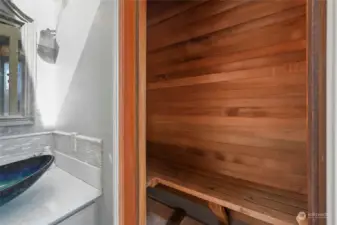 Sauna in Poolhouse