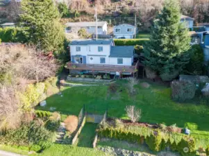 Fully Fenced with Sprinkler System yard beckoning you to enjoy the Puget Sound Waterviews
