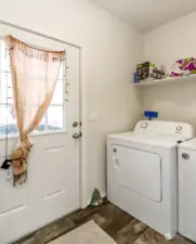 Laundry and Mud room off the Kitchen