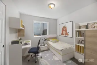 Virtual staged bedroom 2