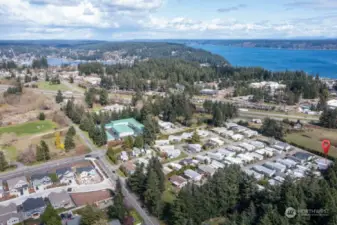 Aerial View To Gig Harbor's Waterfront