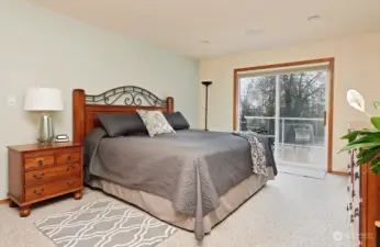 Primary bedroom with private deck
