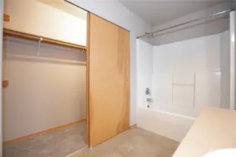 Nice sized closet in the Primary bathroom!