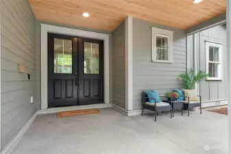 French doors and smart home features sit at the front of the floor plan.