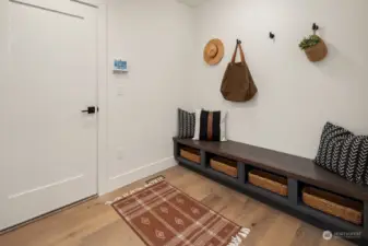 Mudroom from the garage