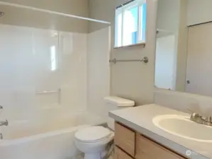 Full bathroom off the second bedroom