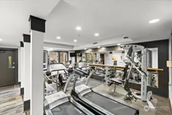 Exercise room, on second floor