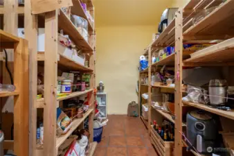 Giant walk through pantry and laundry room