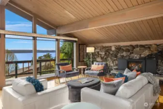 Enjoy the west facing views of the water and the Olympic Range.