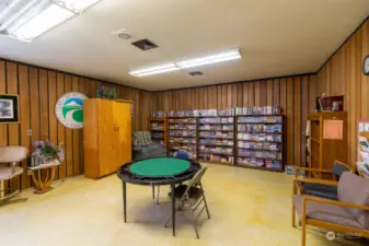 Library with card table. Poker night?