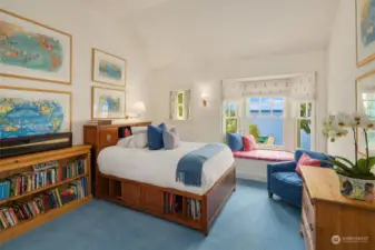 Watch the eagles soar from this charming bedroom, one of four on the upper level.