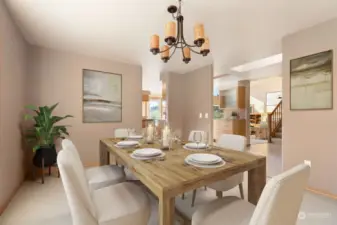 Formal Dining Room - Virtually Staged