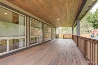 This deck is ready for summer enjoyment!  Complete with a BBQ hook up!  You'll spend endless hours enjoying the outdoors and nature!  Listen to the chorus of frogs, your own babbling creek & the tranquility of nature!
