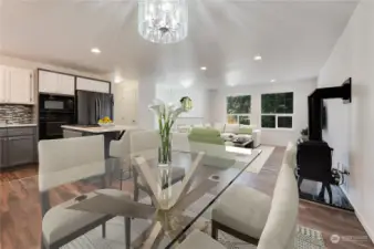 Virtually staged to show how spacious and open the main living room is!