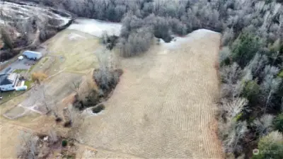 View showing both your property and the neighbor to the east.  Both are 5 acre parcels.  Lots of privacy.