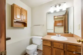 Off the laundry room there is a 1/2 bathroom too!