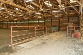 16x60 tie area or can be used to hold cattle or?  Tack room at far end.