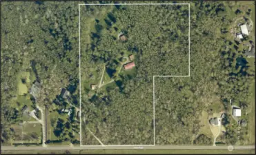 Outline of the 25+ Acre property