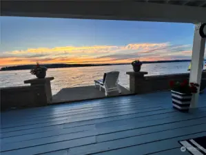 Deck at sunset