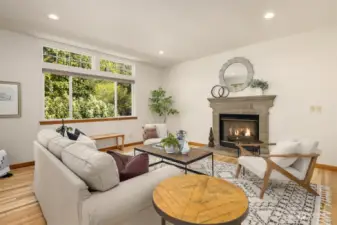 Inviting living room with gas fireplace and plenty of room