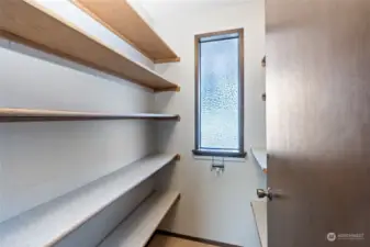 There is absolutely no lack of storage in this home with this large walk-in pantry!