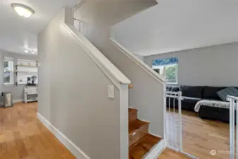 Entry to Kitchen, Stairs and Family Room