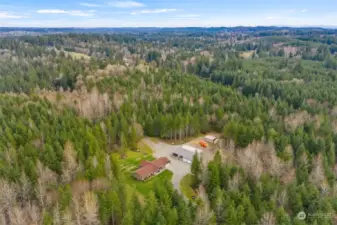 Home is situated in approximately middle of acreage. Abundant wildlife including Elk, Deer, Turkey, Grouse and Ducks make this a paradise.