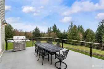 Enjoy the views from the entertainment sized deck.