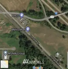 Aerial View of site...   Great location, next to gas station and I-5  Intersection of Portal Way, Grandview, and I-5