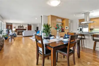 Dining, Kitchen and huge Living Room area -- all with a great view!