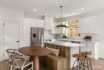Designer touches throughout, not typical new construction.