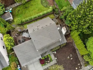 Gorgeous aerial view of the home with the front yard