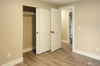 entry door and closet of bedroom 3
