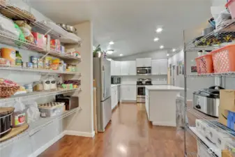Large Pantry area between kitchen and Dining area.