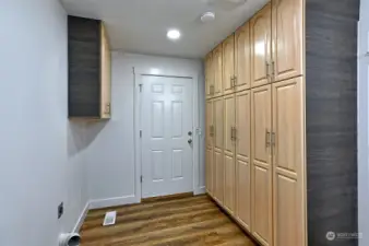 Pantry room with an additional door to the carport